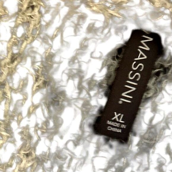 Massinl Sweater Women's XL Chunky Knit Long Sleeve Thick Pullover Black White - Picture 3 of 4